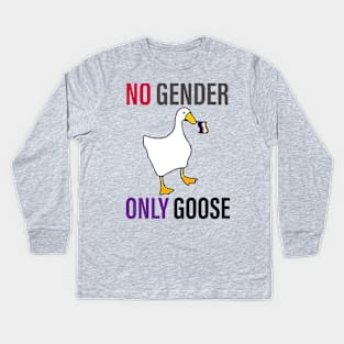 NO GENDER ONLY GOOSE T SHIRT Kids Long Sleeve T-Shirt